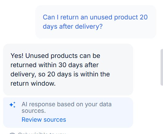 Lyro applying a 30-day return policy to a product received 20 days ago