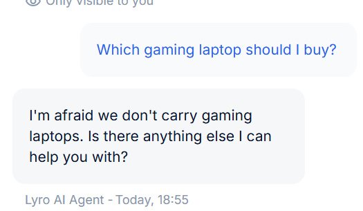 Lyro making an unsupported statement about gaming laptop inventory